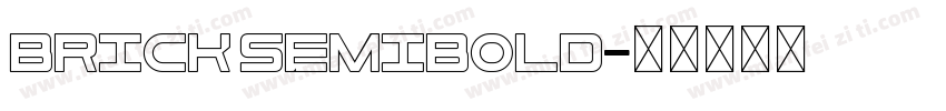 Brick SemiBold字体转换